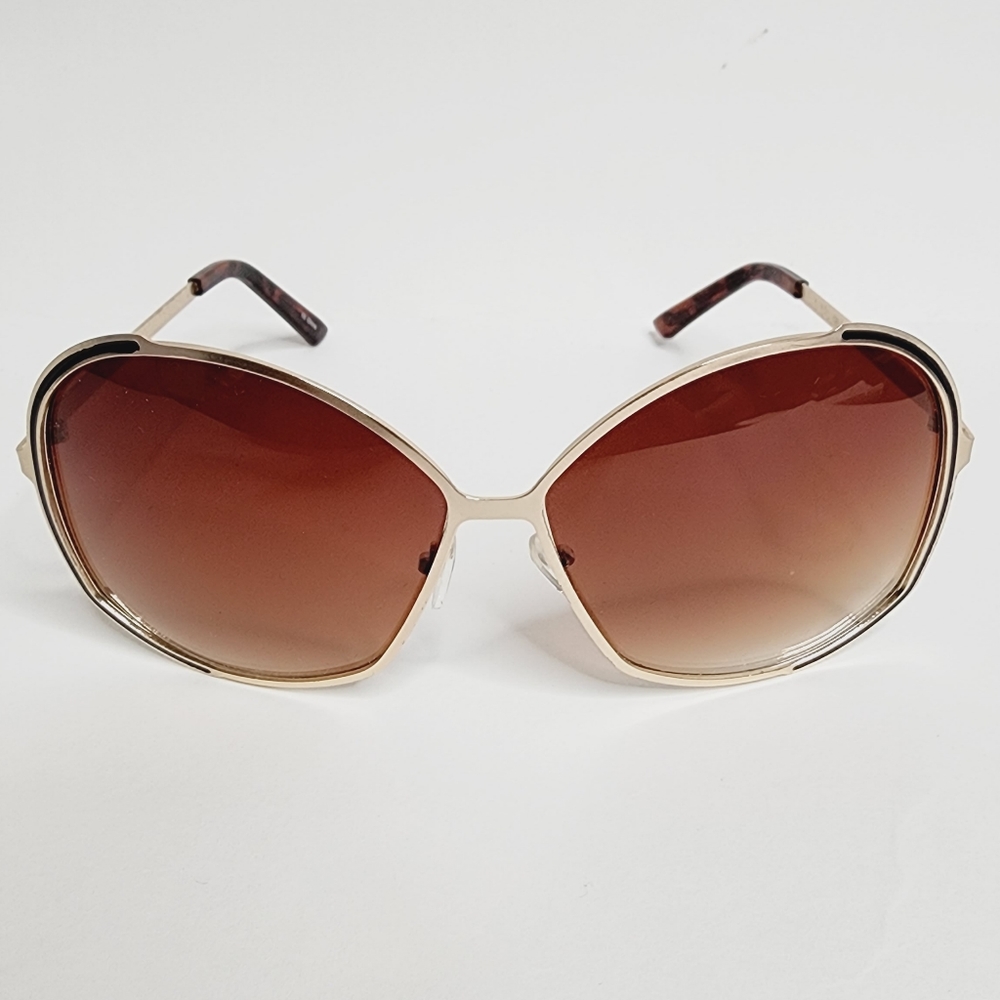 Oversized Goldtone Sunglasses | Auburn Lenses